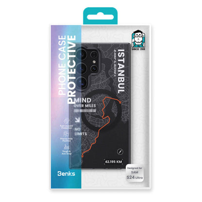 Galaxy S24 Ultra Kılıf M-safe Şarj Özellikli Benks City Serisi Kapak