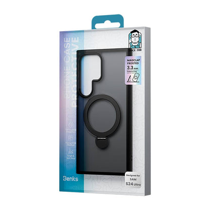 Galaxy S24 Ultra Kılıf M-safe Şarj Özellikli Benks Standlı Mist Protective Kapak