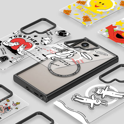 Galaxy S24 Ultra Kılıf M-safe Şarj Özellikli Casebang Body Frame Kapak