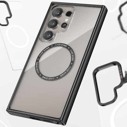 Galaxy S24 Ultra Kılıf M-safe Şarj Özellikli Casebang Body Frame Kapak