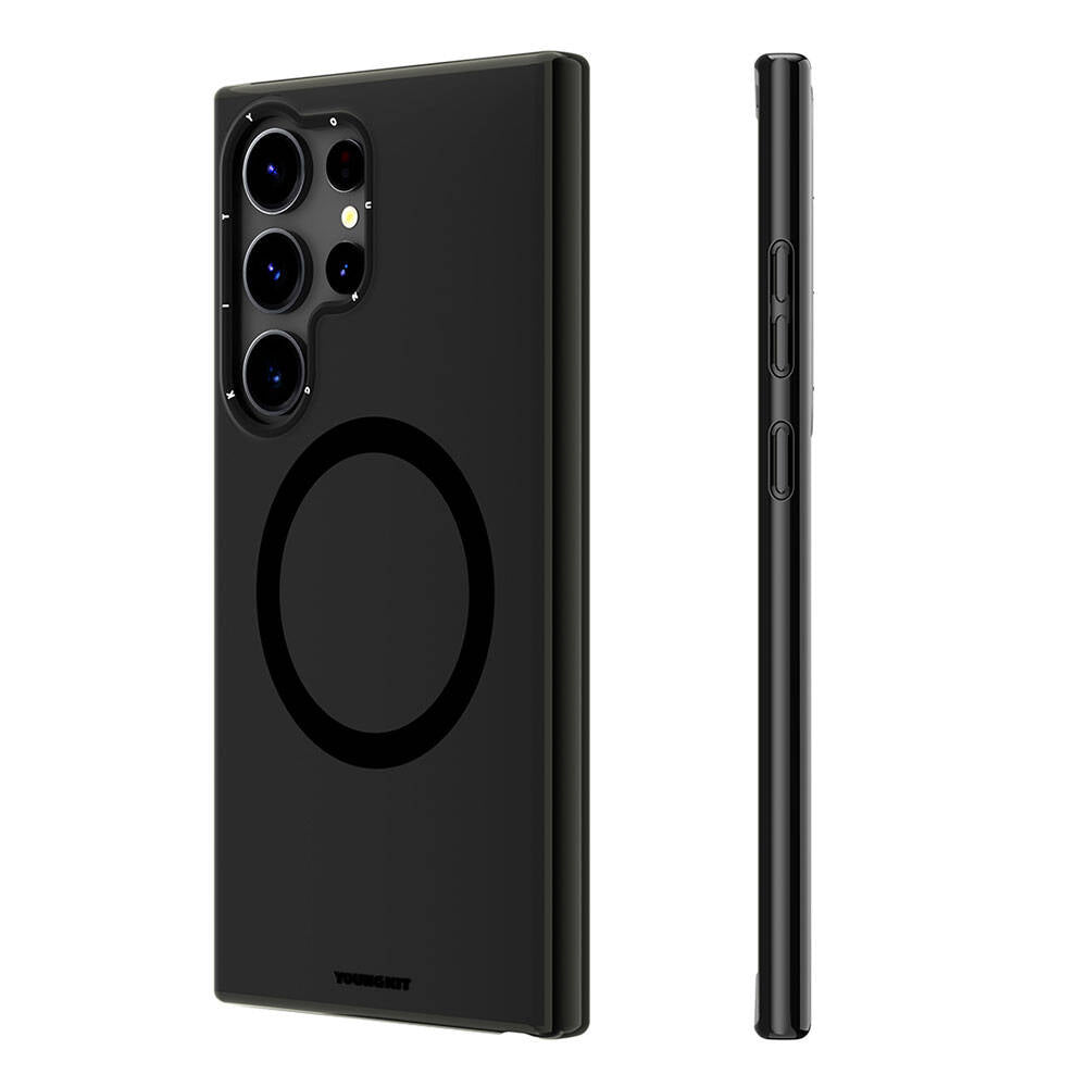 Galaxy S24 Ultra Kılıf M-safe Şarj Özellikli Çizilmeye Ve Aşınmaya Dayanıklı Youngkit Velvet Serisi Kapak
