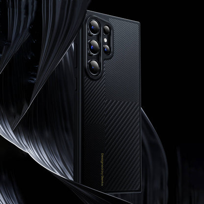 Galaxy S24 Ultra Kılıf M-safe Şarj Özellikli Karbon Fiber Benks Montage Hybrid ArmorPro Kevlar Kapak