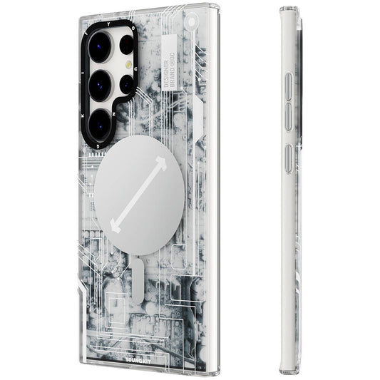 Galaxy S24 Ultra Kılıf M-safe Şarj Özellikli YoungKit Technology Serisi Kapak