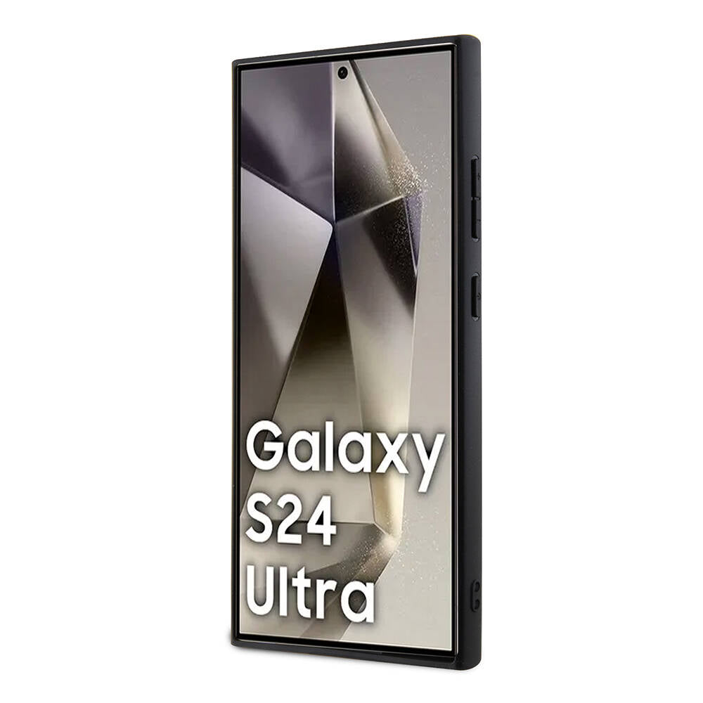 Galaxy S24 Ultra Kılıf Mercedes Benz Orjinal Lisanslı M-safe Şarj Özellikli Deri Dokumalı Sade Kapak