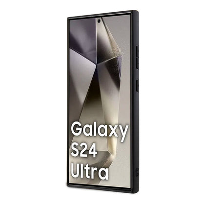 Galaxy S24 Ultra Kılıf Mercedes Benz Orjinal Lisanslı M-safe Şarj Özellikli Deri Dokumalı Sade Kapak