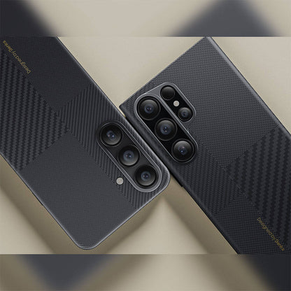 Galaxy S24 Ultra M-safe Şarj Özellikli Karbon Fiber Benks Montage ArmorAir Kevlar Kapak