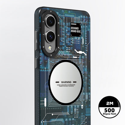Galaxy S25 Edge Kılıf M-safe Şarj Özellikli Youngkit Technology Serisi Kapak