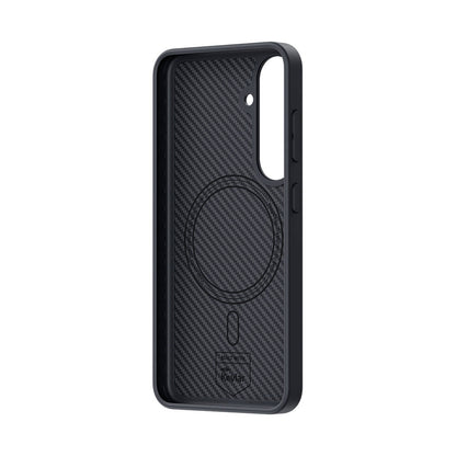 Galaxy S25 Kılıf Karbon Fiber M-safe Şarj Özellikli Benks Hybrid ArmorPro 600D Kevlar Kapak