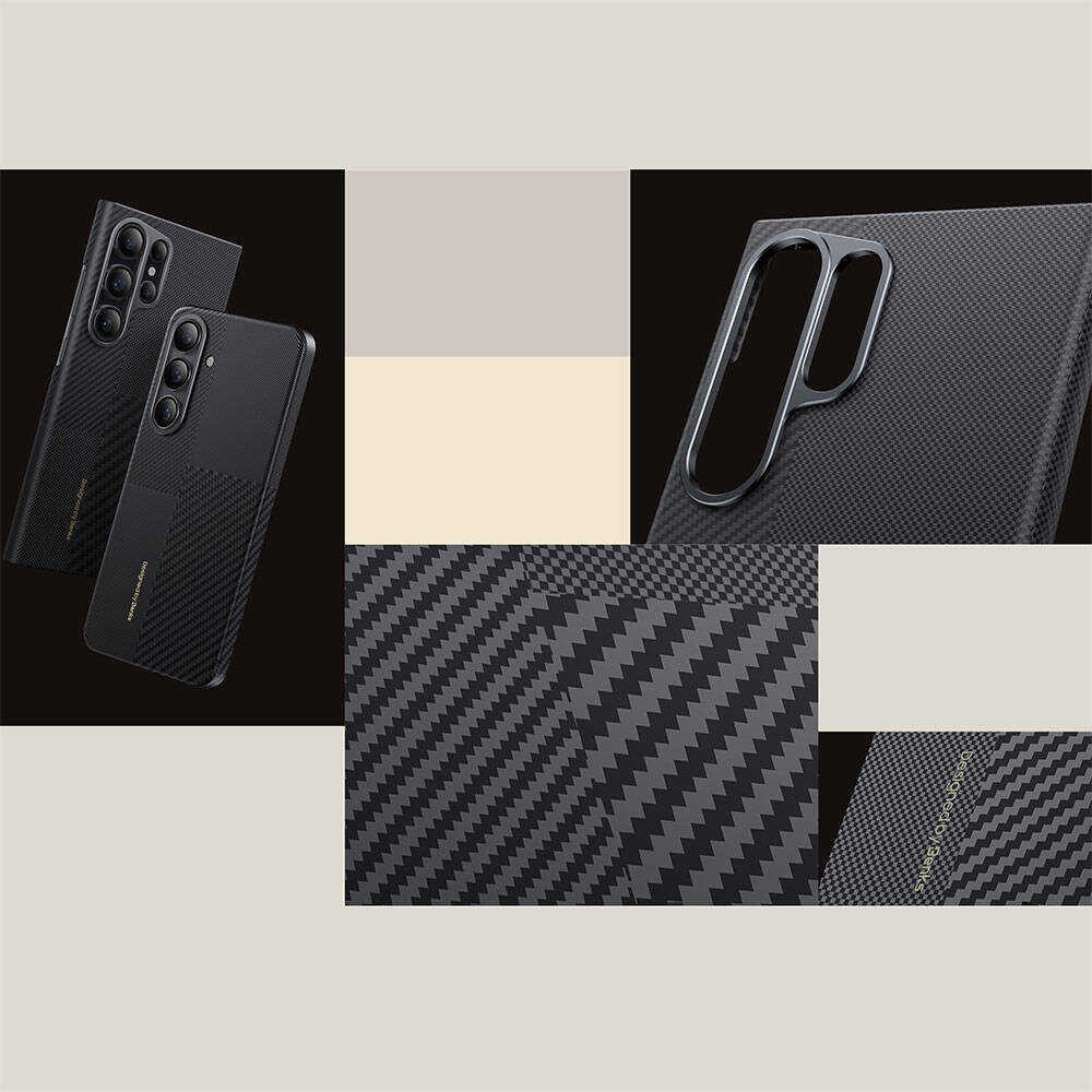 Galaxy S25 Kılıf M-safe Şarj Özellikli Karbon Fiber Benks Montage ArmorAir Kevlar Kapak