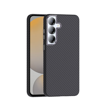 Galaxy S25 Kılıf M-safe Şarj Özellikli Karbon Fiber Görünümlü Zore Gros Kapak
