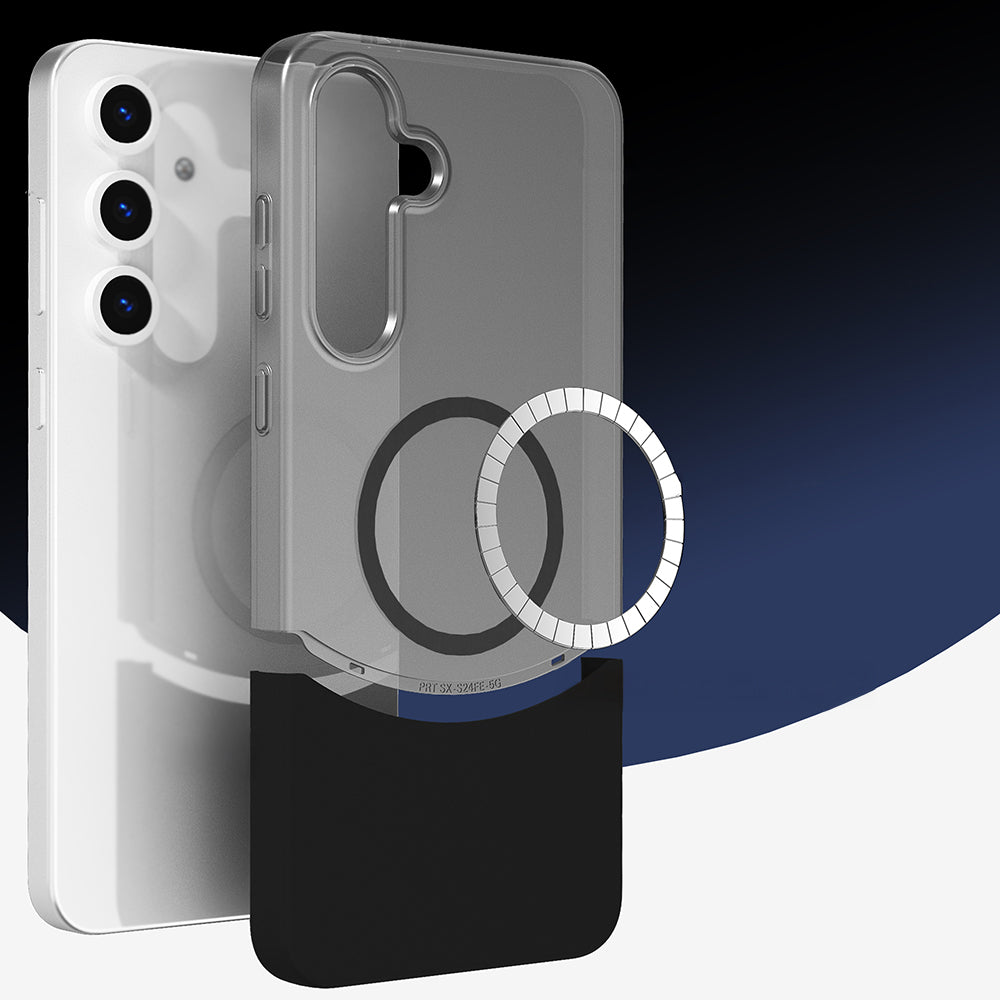 Galaxy S25 Kılıf M-Safe Şarj Özellikli Mıknatıslı Zore Duble Kapak
