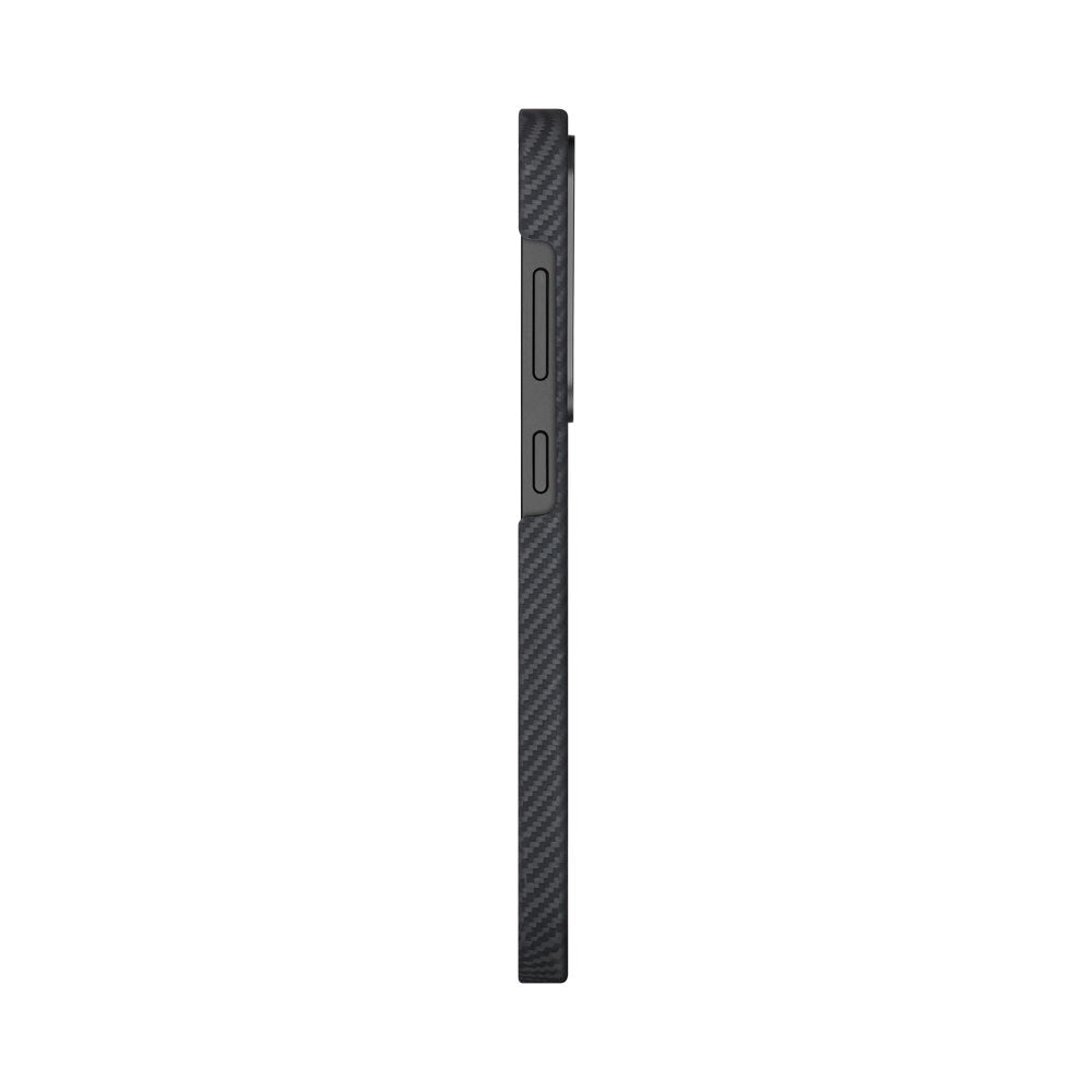 Galaxy S25 Kılıf M-safe Şarj Özellikli 600D Aramid Fiber Pitaka Ultra-Slim Classic Serisi Black-Grey Twill Kapak