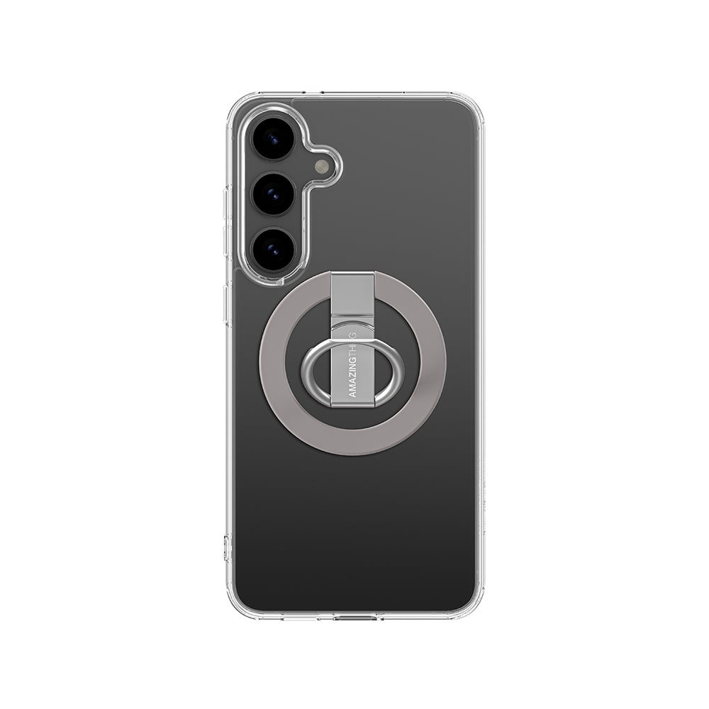 Galaxy S25 Kılıf M-safe Şarj Özellikli Yüzük Standlı Amazingthing Minimal Grip Serisi Kapak