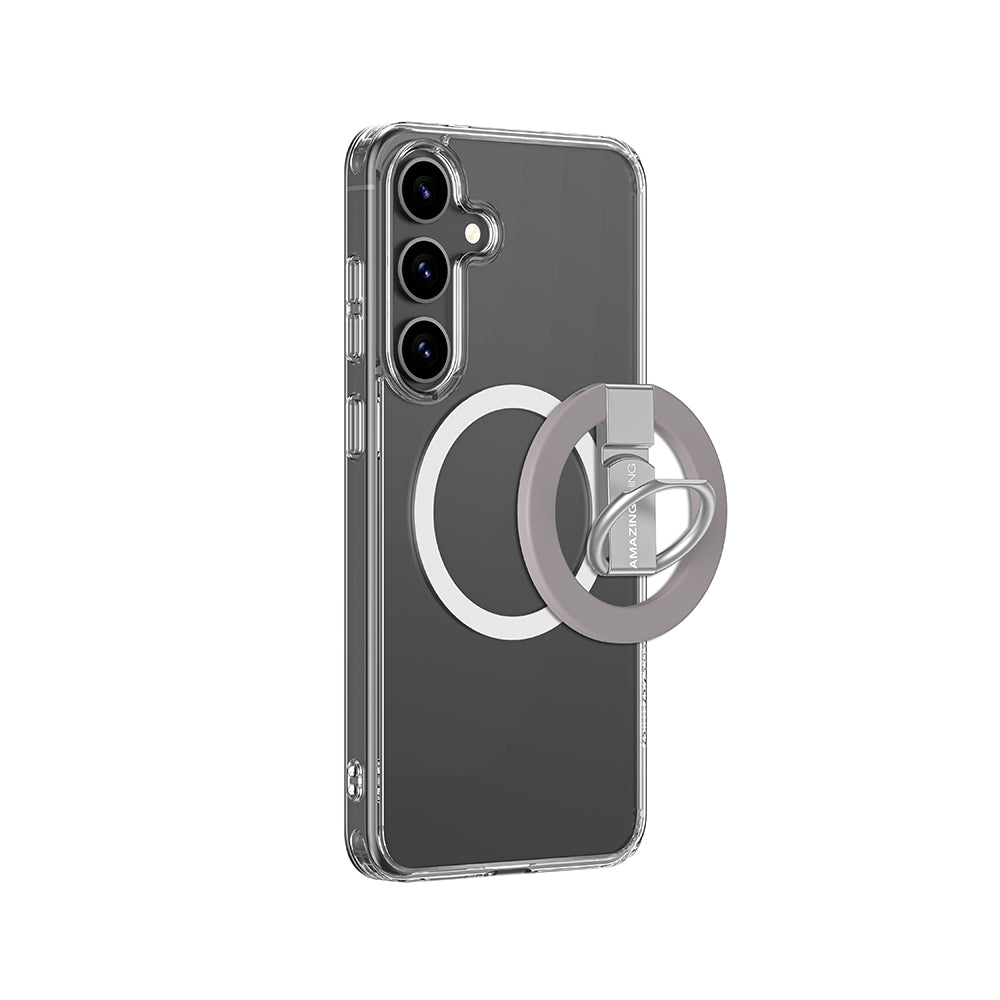 Galaxy S25 Kılıf M-safe Şarj Özellikli Yüzük Standlı Amazingthing Minimal Grip Serisi Kapak