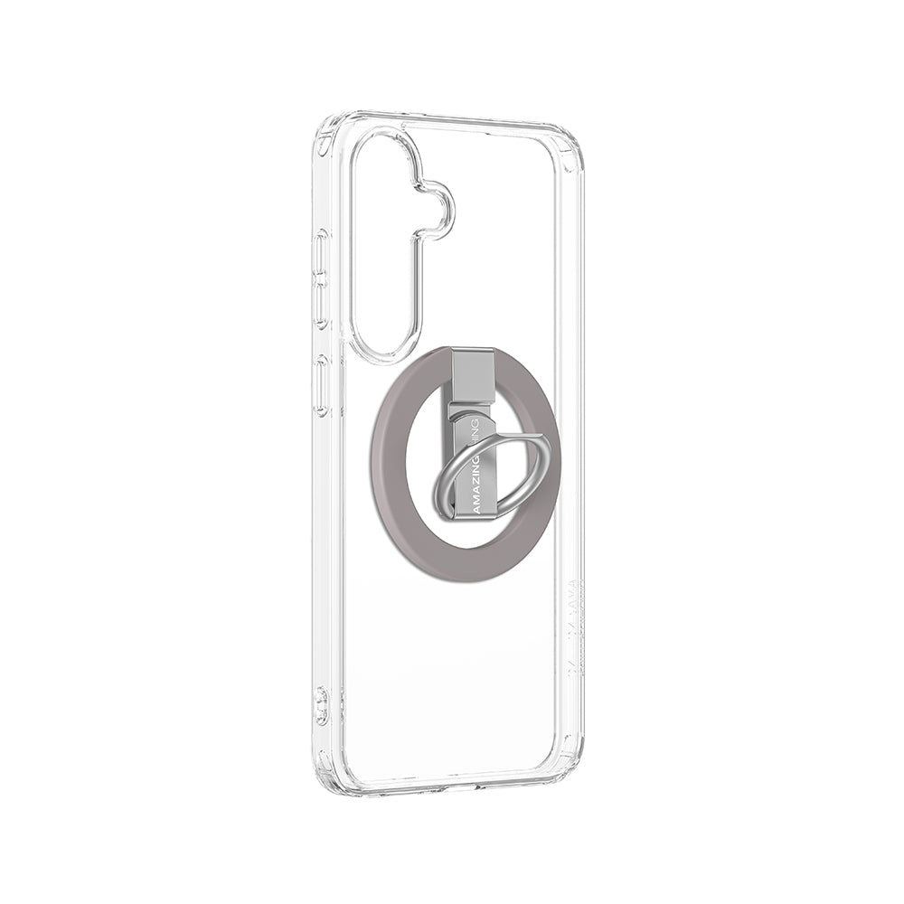 Galaxy S25 Kılıf M-safe Şarj Özellikli Yüzük Standlı Amazingthing Minimal Grip Serisi Kapak