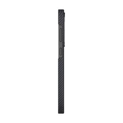 Galaxy S25 Plus Kılıf M-safe Şarj Özellikli 600D Aramid Fiber Pitaka Ultra-Slim Classic Serisi Black-Grey Twill Kapak