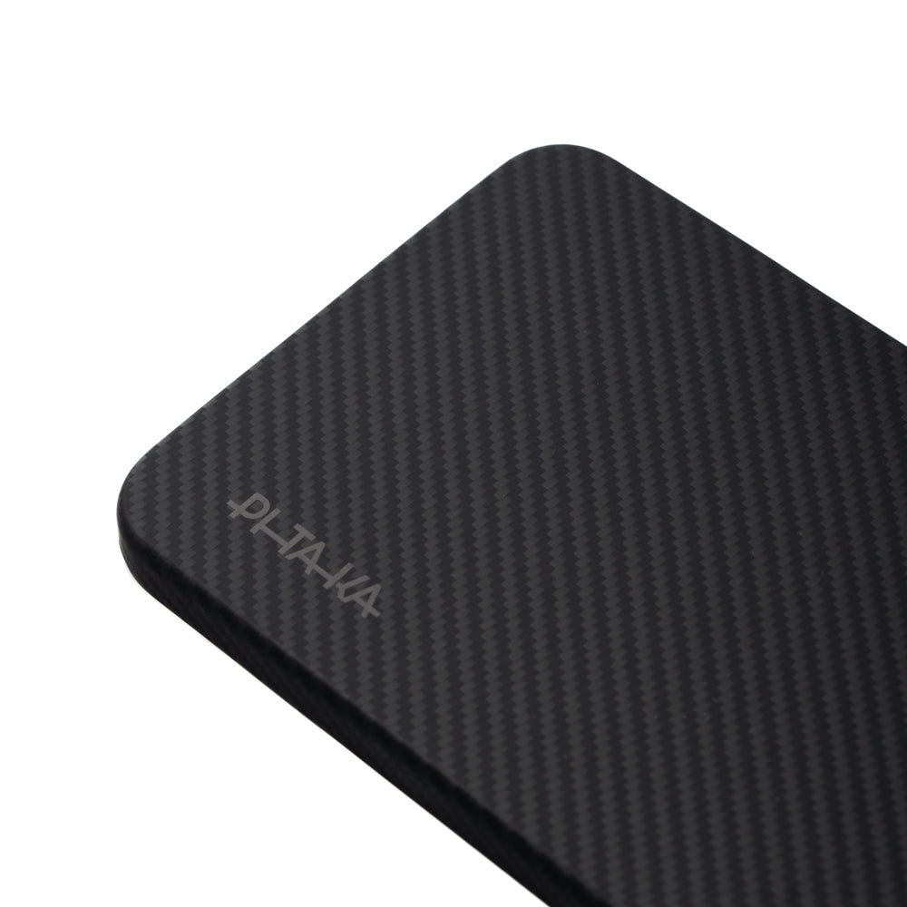 Galaxy S25 Plus Kılıf M-safe Şarj Özellikli 600D Aramid Fiber Pitaka Ultra-Slim Classic Serisi Black-Grey Twill Kapak