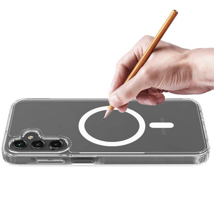 Galaxy S25 Plus Kılıf M-safe Şarj Özellikli Şeffaf Sert PC Zore Embos Kapak