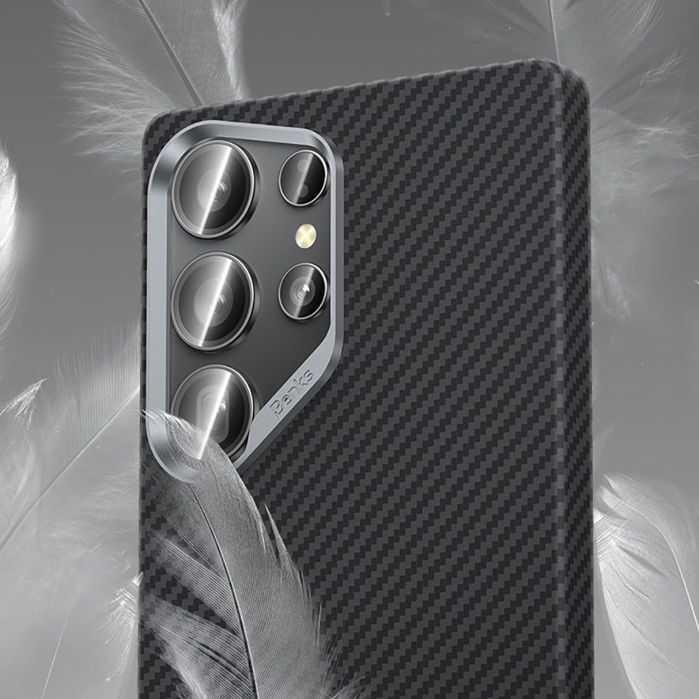 Galaxy S25 Ultra Kılıf Benks M-safe Şarj Özellikli Magnetik ArmorAir 600D Kevlar Fiber Kapak