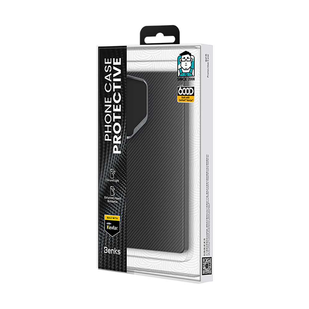 Galaxy S25 Ultra Kılıf Benks M-safe Şarj Özellikli Magnetik ArmorAir 600D Kevlar Fiber Kapak