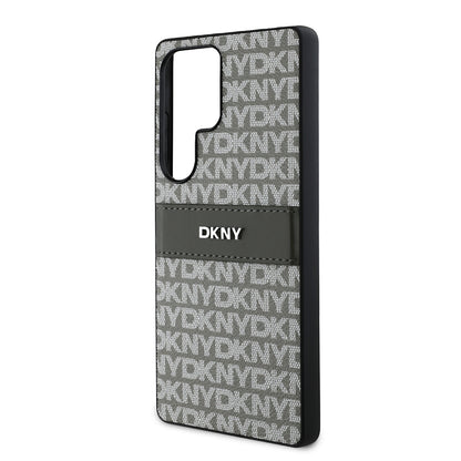 Galaxy S25 Ultra Kılıf DKNY Orjinal Lisanslı Kartlıklı 3D Yazılı Repeat Texture Pattern Kapak