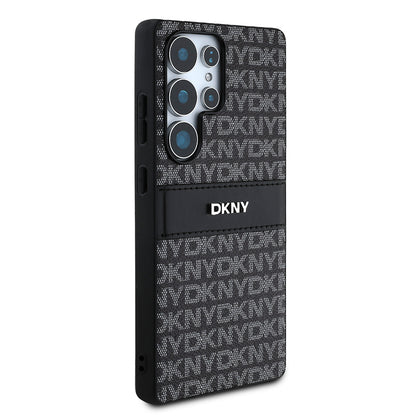 Galaxy S25 Ultra Kılıf DKNY Orjinal Lisanslı Kartlıklı 3D Yazılı Repeat Texture Pattern Kapak