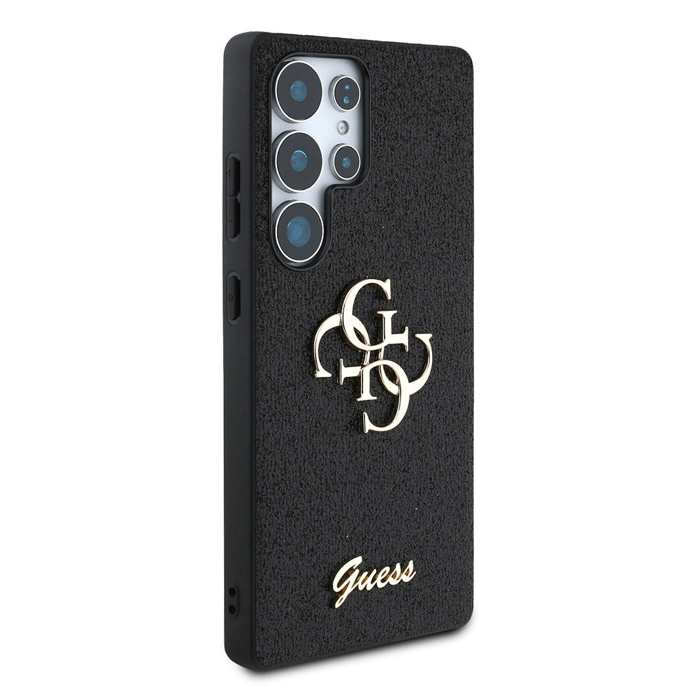 Galaxy S25 Ultra Kılıf Guess Orjinal Lisanslı 4G Büyük Metal Logolu Glitter Kapak
