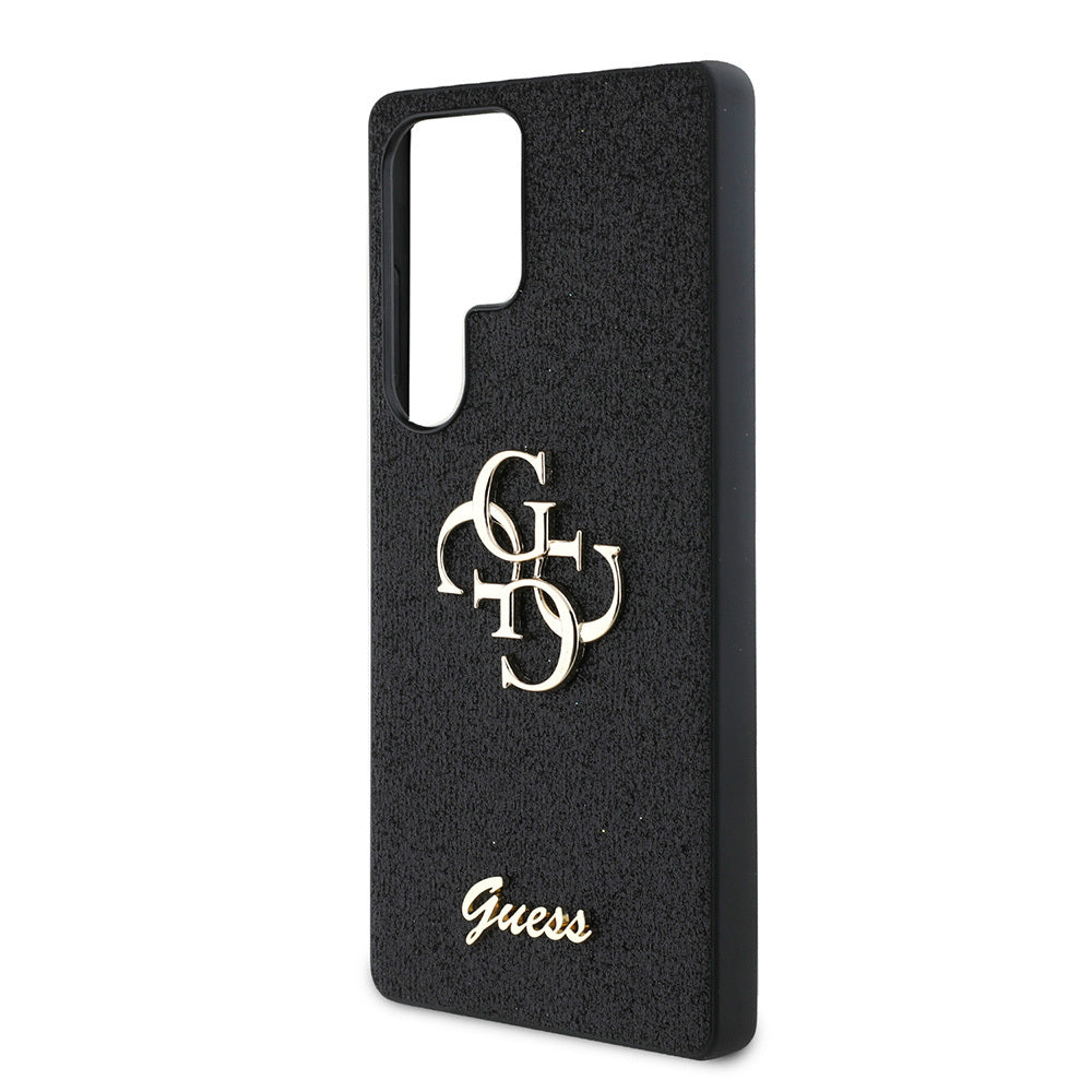 Galaxy S25 Ultra Kılıf Guess Orjinal Lisanslı 4G Büyük Metal Logolu Glitter Kapak