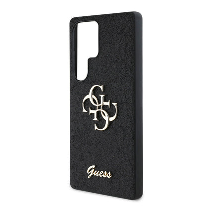 Galaxy S25 Ultra Kılıf Guess Orjinal Lisanslı 4G Büyük Metal Logolu Glitter Kapak