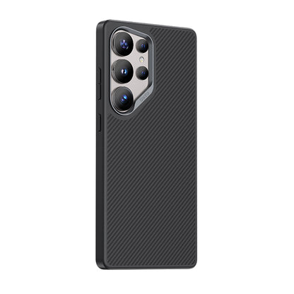 Galaxy S25 Ultra Kılıf Karbon Fiber M-safe Şarj Özellikli Benks Hybrid ArmorPro 600D Kevlar Kapak