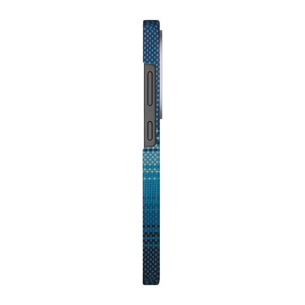 Galaxy S25 Ultra Kılıf M-safe Şarj Özellikli Aramid Fiber Pitaka Tactile Woven Sunset-Moonrise Serisi Kapak