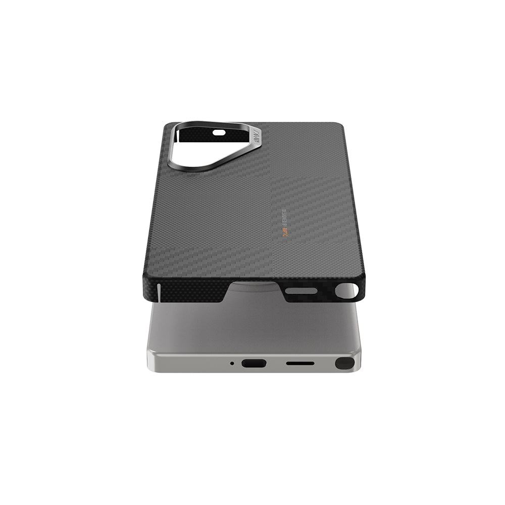 Galaxy S25 Ultra Kılıf M-safe Şarj Özellikli 600D Metal Kamera Çerçeveli Raptic Aramid Fiber Croxx Mondrian Serisi Kapak