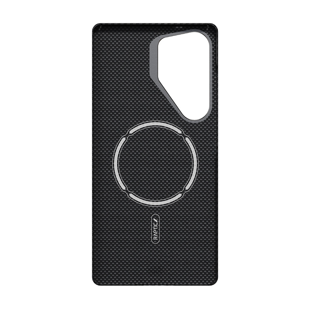 Galaxy S25 Ultra Kılıf M-safe Şarj Özellikli 600D Metal Kamera Çerçeveli Raptic Aramid Fiber Serisi Kapak