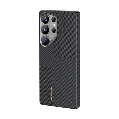 Galaxy S25 Ultra Kılıf M-safe Şarj Özellikli Karbon Fiber Benks Montage ArmorAir Kevlar Kapak