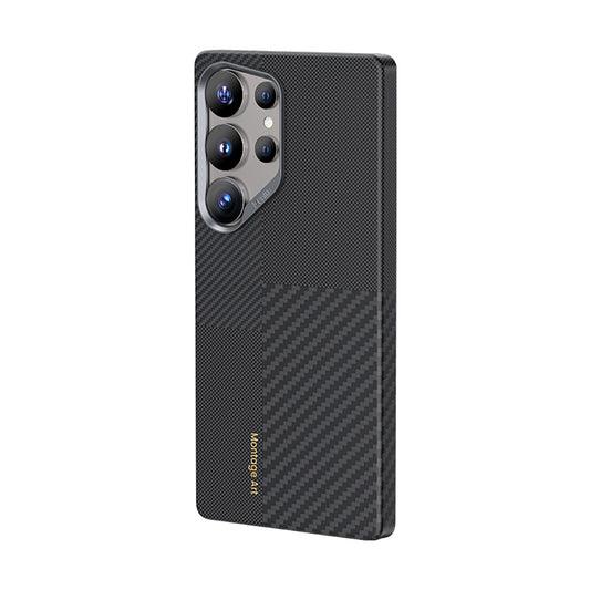 Galaxy S25 Ultra Kılıf M-safe Şarj Özellikli Karbon Fiber Benks Montage ArmorAir Kevlar Kapak