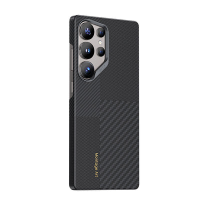 Galaxy S25 Ultra Kılıf M-safe Şarj Özellikli Karbon Fiber Benks Montage ArmorAir Kevlar Kapak