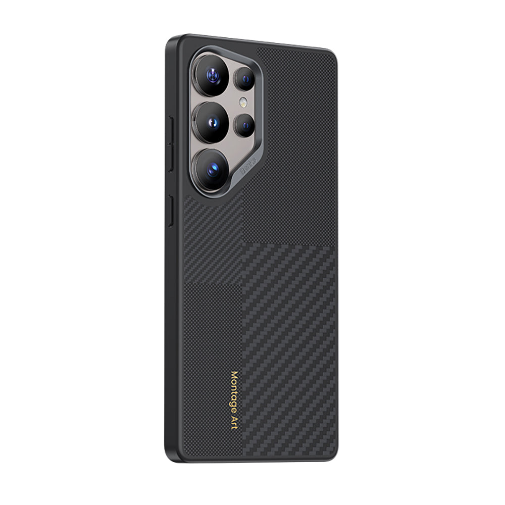 Galaxy S25 Ultra Kılıf M-safe Şarj Özellikli Karbon Fiber Benks Montage Hybrid ArmorPro Kevlar Kapak