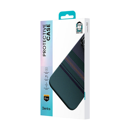 Galaxy S25 Ultra Kılıf M-safe Şarj Özellikli Karbon Fiber Tasarımlı Benks Aurora ArmorAir Kevlar Kapak