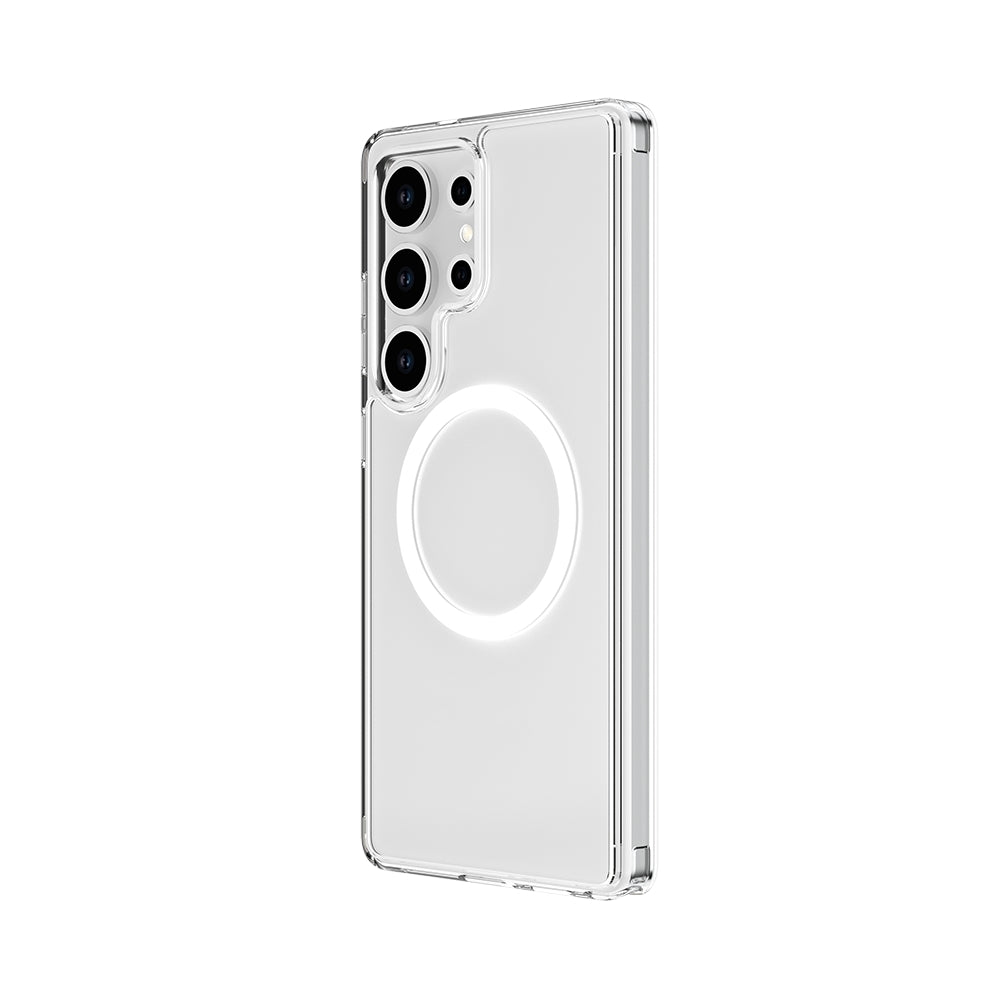 Galaxy S25 Ultra Kılıf M-safe Şarj Özellikli Raptic Crystal M-safe Serisi Şeffaf Kapak
