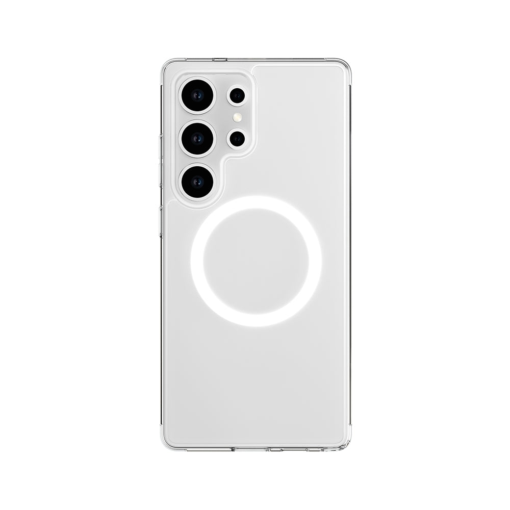 Galaxy S25 Ultra Kılıf M-safe Şarj Özellikli Raptic Crystal M-safe Serisi Şeffaf Kapak