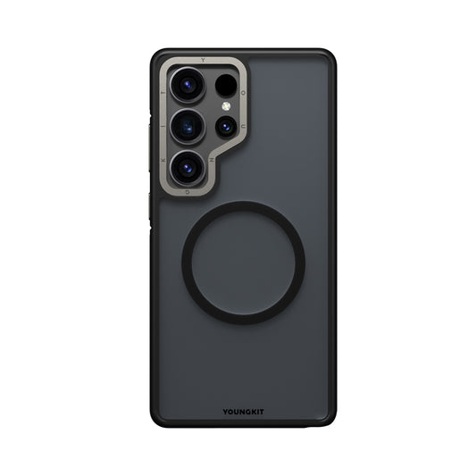Galaxy S25 Ultra Kılıf M-safe Şarj Özellikli Youngkit Rock Sand Serisi Kapak