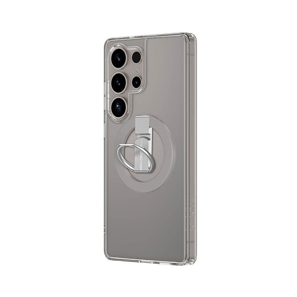 Galaxy S25 Ultra Kılıf M-safe Şarj Özellikli Yüzük Standlı Amazingthing Minimal Grip Serisi Kapak
