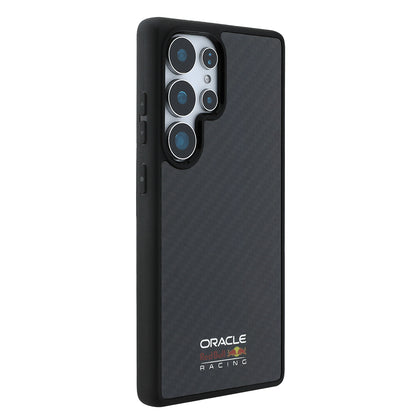 Galaxy S25 Ultra Kılıf Redbull Orjinal Lisanslı M-safe Şarj Özellikli Karbon Fiber Tasarımlı Parlayan Logolu Kapak