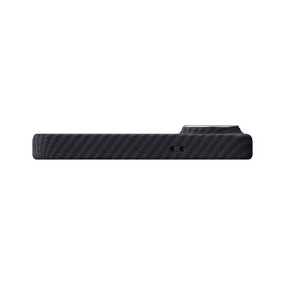 Galaxy S26 Kılıf M-safe Şarj Özellikli 600D Aramid Fiber Pitaka Edge Serisi Black-Grey Twill Kapak