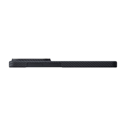Galaxy S26 Kılıf M-safe Şarj Özellikli 600D Aramid Fiber Pitaka Edge Serisi Black-Grey Twill Kapak