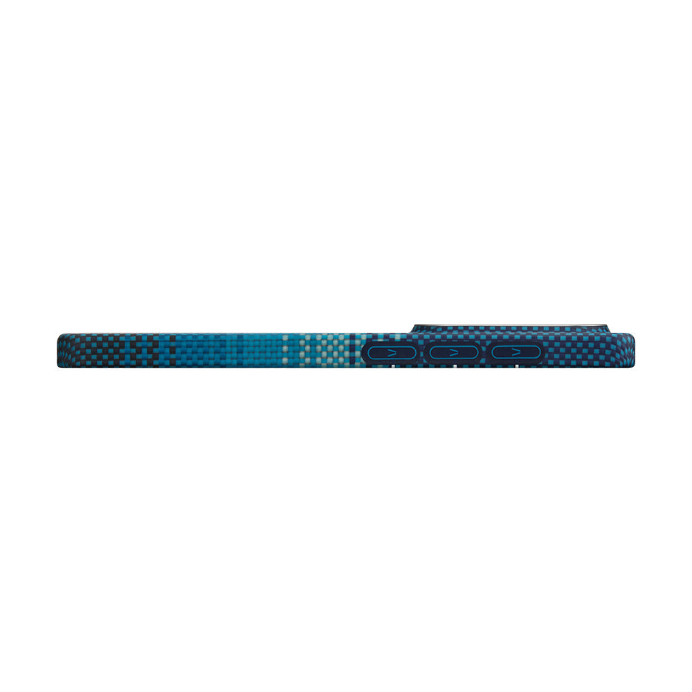 Galaxy S26 Kılıf M-safe Şarj Özellikli Aramid Fiber Pitaka Tactile Woven Sunset-Moonrise Serisi Kapak