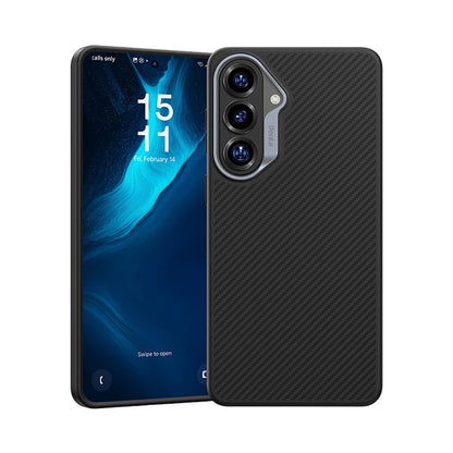 Galaxy S26 Plus Kılıf Karbon Fiber M-safe Şarj Özellikli Benks Hybrid ArmorPro 600D Kevlar Kapak