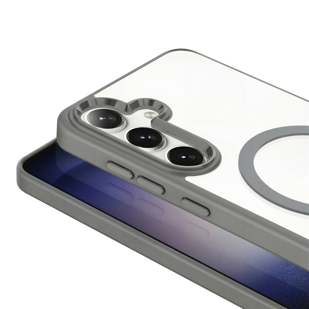 Galaxy S26 Plus Kılıf M-safe Şarj Özellikli Zore Krom M-safe Silikon Kapak