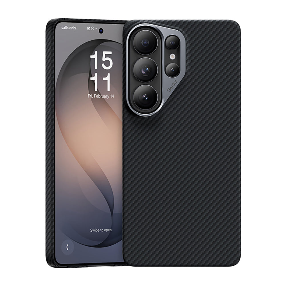 Galaxy S26 Ultra Kılıf Benks M-safe Şarj Özellikli Magnetik ArmorAir 600D Kevlar Fiber Kapak