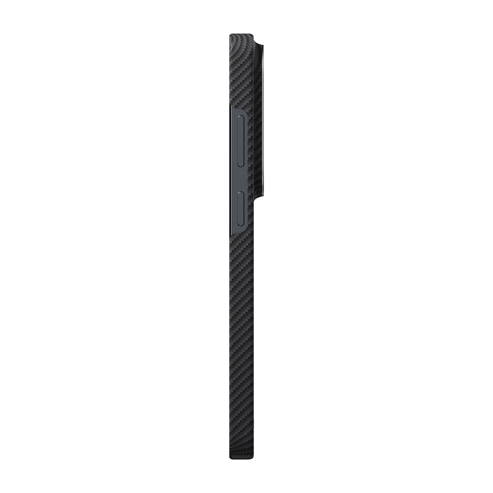 Galaxy S26 Ultra Kılıf M-safe Şarj Özellikli 600D Aramid Fiber Pitaka Ultra-Slim Classic Serisi Black-Grey Twill Kapak